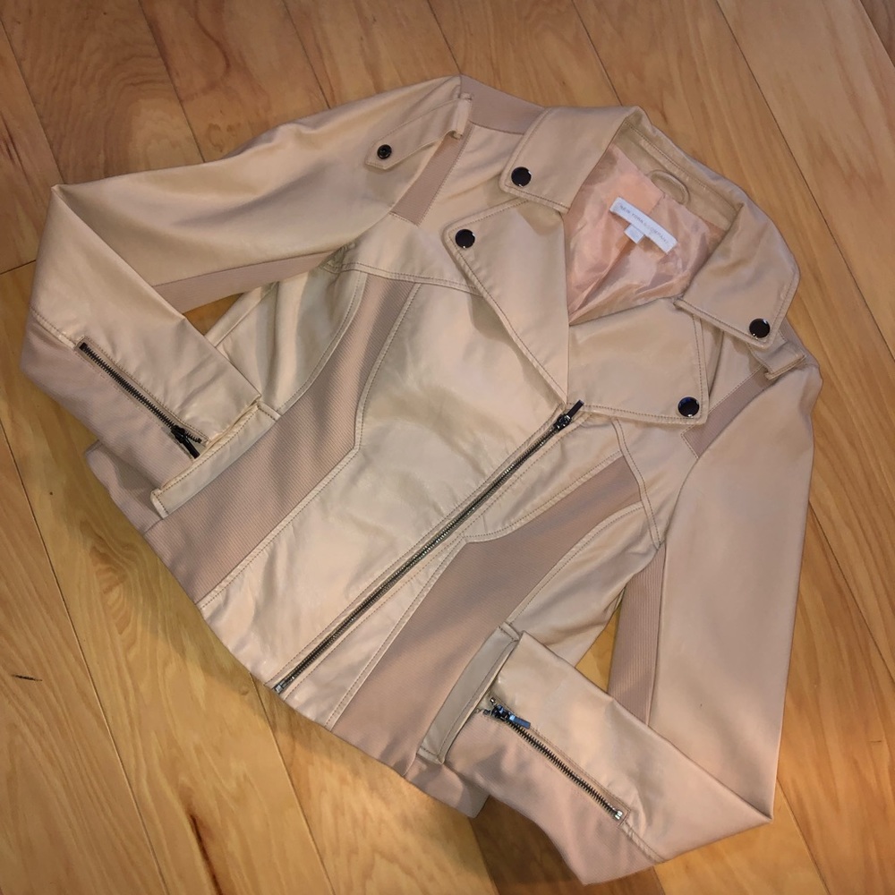 New York & Company Zippered Jacket, Nude, medium